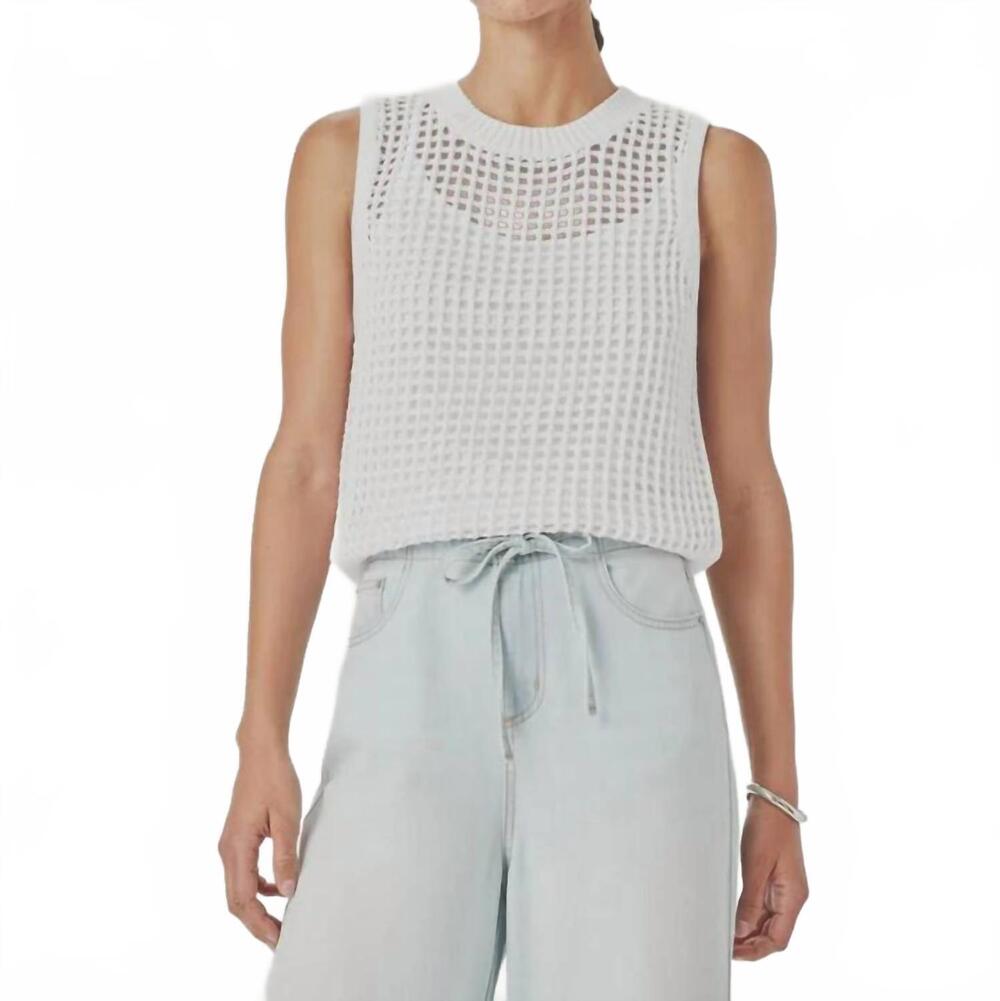NEW SPLENDID camellia sweater tank top in white